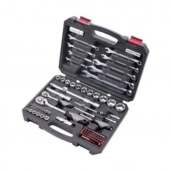 Coffret de douilles, 1/4"+1/2", 80 pcs. Kraftwerk