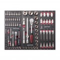 Insert Jeu de clés à douilles 1/4“ + 1/2“ avec sélection Torx, 87 pcs. Kraftwerk