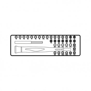 Elektronikschraubendreher mit 36 ​​austauschbaren 4 mm Bits Beta 1256/C36-2