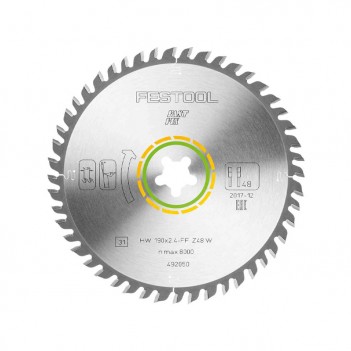 Kreissägeblatt WOOD FINE CUT HW 190x2,4 FF W48 Festool