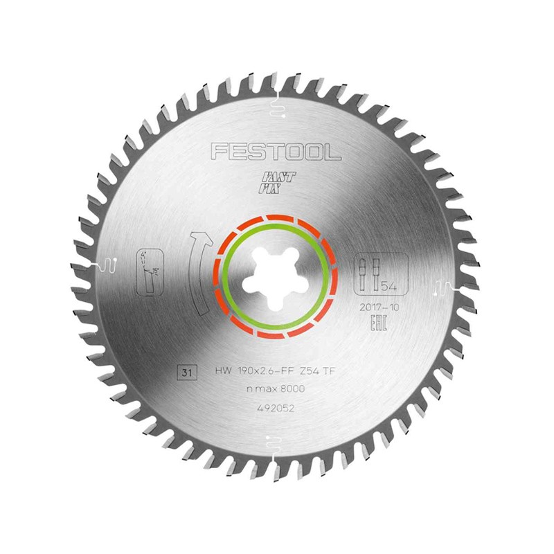 Kreissägeblatt LAMINATE/HPL HW 190x2,6 FF TF54 Festool
