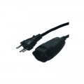 Td Verlängerung 3x1mm² sw 3m T12/T13 mit Kinderschutz Steffen