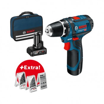 Perceuse GSR 12V-15 + 2 accus + Accessoires Bosch