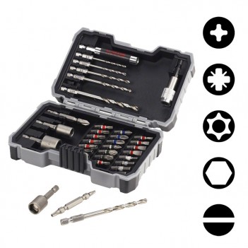 35-teilige Sets mit HSS-Metallspiralbohrern und Schrauberbits, Extra Hard Bosch