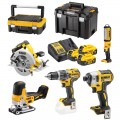 Set mit 5 Maschinen 18 V + 3 Batterien 5,0 Ah DCK500P3T DeWalt