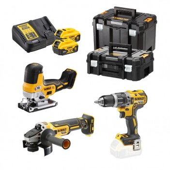 Set de 3 machines XR 18V + 2 Accus 5.0Ah DCK329P2T DeWalt