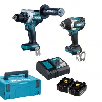 SET Perceuse visseuse + Boulonneuse à choc LXT DLX2453 Makita