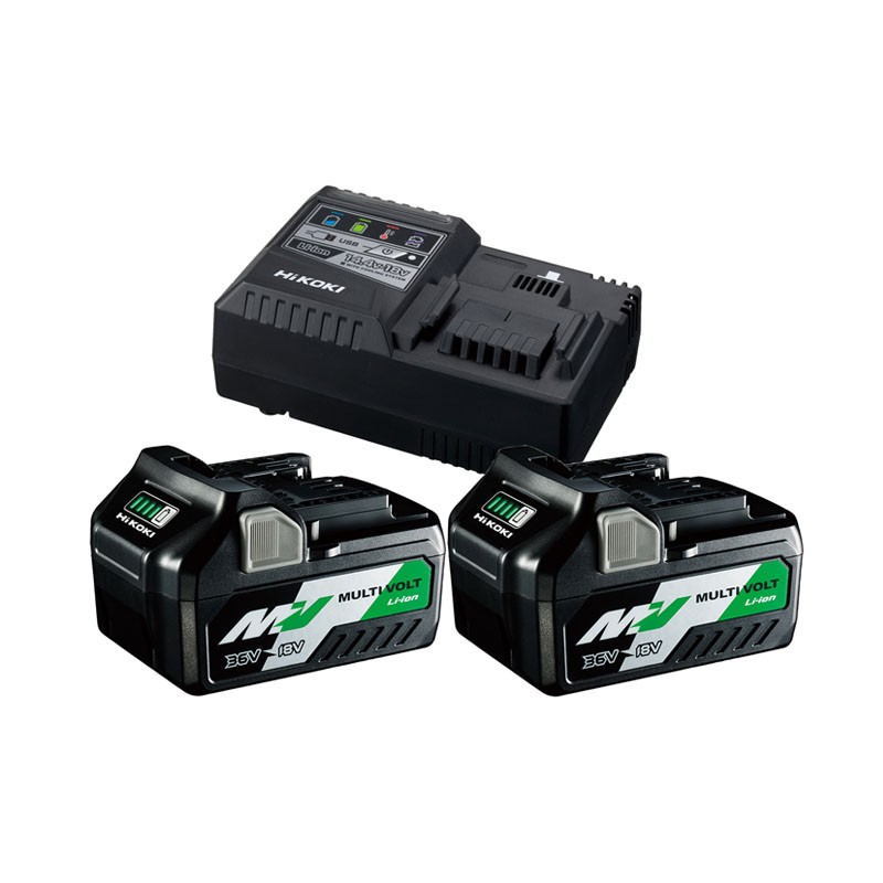 Set de 2 batteries BSL36A18 + 1 Chargeur (18V 5.0Ah/36V 2.5Ah) UC18YSL3WEZ  Hikoki