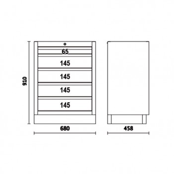 Module fixe avec 5 tiroirs C45PRO M5 Beta