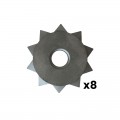 Molette ST pour bouchardeuse, jeu de 8 pces  Flex