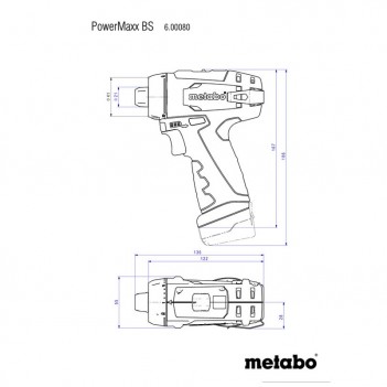 Perceuse Visseuse 12V + Accus Powermaxx BS Basic Metabo