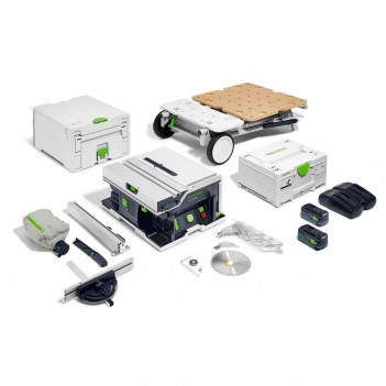 Scie circulaire sur table sans fil CSC SYS 50 EBI-Set Festool