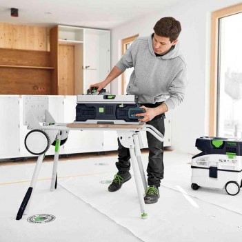 Scie circulaire sur table sans fil CSC SYS 50 EBI-Set Festool