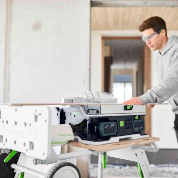 Scie circulaire sur table sans fil CSC SYS 50 EBI-Set Festool