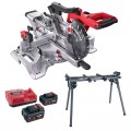Scie à onglet radiale 18V + 2 Accus 5Ah + Support, SMS 190 18.0-EC Flex