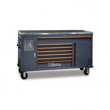 Werkzeugwagen Work Station mit 7 Schubladen und Mülleimer C45PRO 2.0 MWS Beta