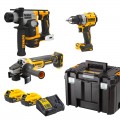 Set de 3 machines XR 18V + 2 Accus 5.0Ah DCK355P2T DeWalt