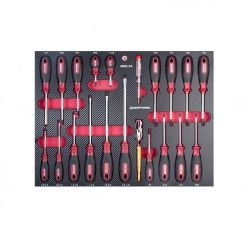 Insert/module composition d'outils 6 tiroirs, EVA, 1/4"+ 3/8"+ 1/2", 280 pcs. Kraftwerk