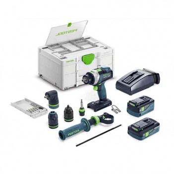 Akku-Schlagbohrschrauber QUADRIVE TPC 18/4 5,0/4,0 I-Set/XL Festool