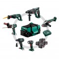 Set mit 6 Maschinen + Batterien und Ladegerät Combo Set 6.1 Metabo