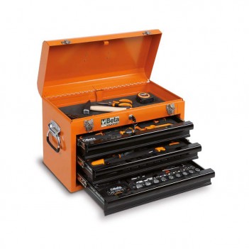 Werkzeugkasten mit 3 Schubladen, mit 159-teilig BW 2200E/21 Beta
