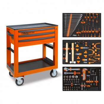 Servante d’atelier 3 tiroirs (3 couleurs) 189 outils BW 5000S/3M Beta
