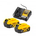 Set mit 2 Batterien 18V 5.0Ah XR Li-ion + Ladegerät DCB1104P2 DeWalt