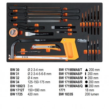 Servante mobile d'atelier 9 tiroirs 487 outils BW 2400S XL9/E-XL Beta