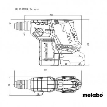 Akku-hammer KH 18 LTX BL 24 (mit oder ohne Akkus) Metabo