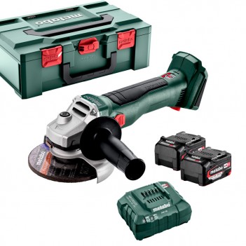Meuleuse d'angle 18V W 18 L BL 9-125 + 2 Accus 4,0Ah Metabo