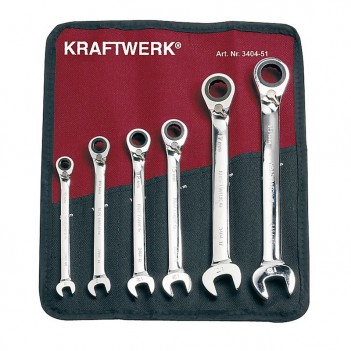 Kit mit 6 umschaltbaren Ratschenschlüsseln ClicKraft Kraftwerk