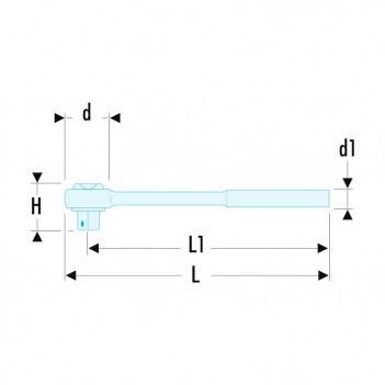 Knarre 1/4" mit gewendeltem Schnellspanner-Griff R.360 Facom