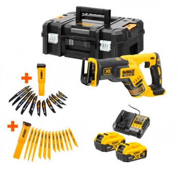 Säbelsäge 18V + 2 Akkus 5Ah DCS367P2 DeWalt