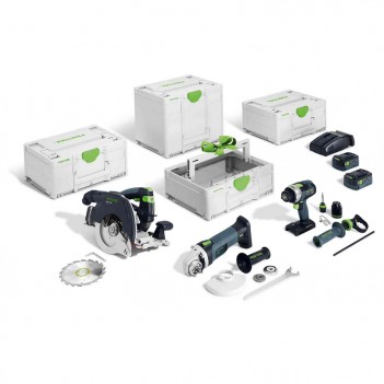 Kit Combo sans fil menuiserie HKC 55/TPC 18/AGC 18/TB M 137 Festool