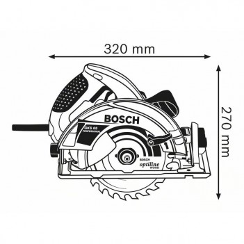 Handkreissäge 190mm 1600W GKS 65 Bosch