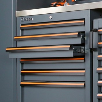 Werkstatteinrichtung 4 Elemente Arbeitsplatte Edelstahl 46 cm C45PRO X Beta