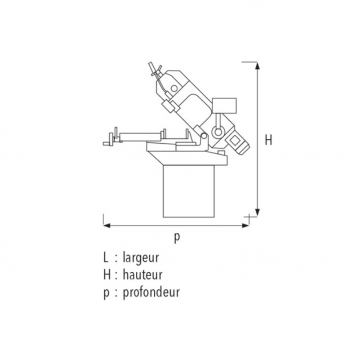 Scie à ruban manuelle SR 170 MV avec socle Sidamo