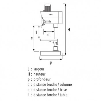 Perceuse taraudeuse à colonne 40 CV Sidamo