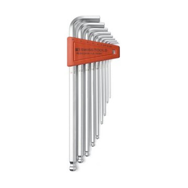 Jeu de clés mâles 6 pans longues à tête sphérique PB Swiss Tools PB 212 LH Jeu de clés mâles 6 pans longues à tête sphérique PB Swiss Tools PB 212 LH