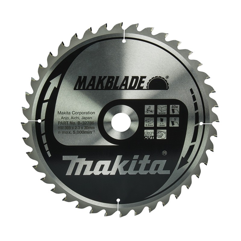 Kreissägeblatt MAKBLADE 305/30 mm, 40 Zähne B-32786 Makita Kreissägeblatt MAKBLADE 305/30 mm, 40 Zähne B-32786 Makita