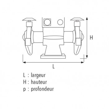 Touret à meule-brosse avec frein 134 FR Sidamo