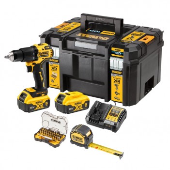 Set Schlagbohrmaschine 100 Jahre XR 18V + Akku + Zubehör DCZ100P2KT DeWalt