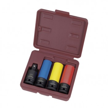 Coffret de douilles longues impact avec protection 1/2", 4 pcs. 3083 Kraftwerk