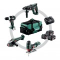 Set mit 4 Maschinen + Akku und Ladegerät Combo Set 4.3 Metabo
