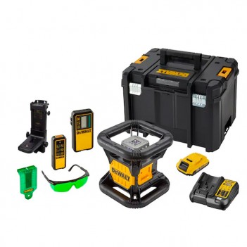 Niveau laser vert rotatif intérieur/extérieur 18V + 1 Accu DCE079D1G DeWalt