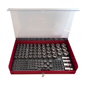 Coffret de douilles en pouce / inch, 145 pcs. XB-145 Jet