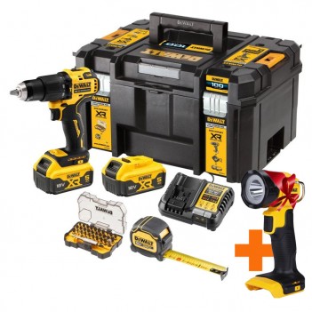 Kit Perceuse à percussion 100 ans XR 18V + Accus + Accessoires DCZ100P2KT DeWalt