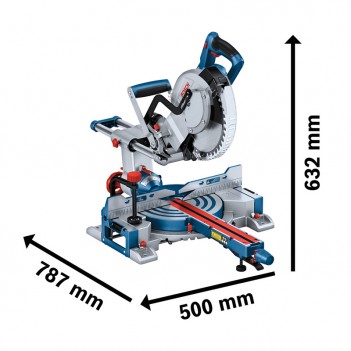 Scie à onglets radiale sans-fil BITURBO GCM 18V-254 D Bosch