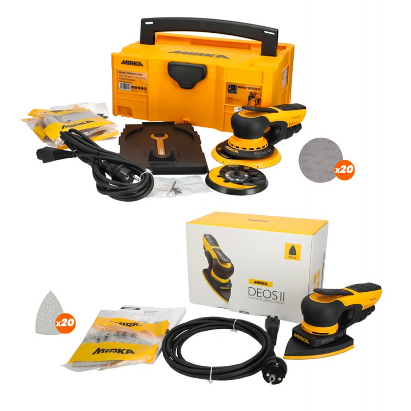 Duo Ponceuse excentrique DEROS II + Ponceuse Delta DEOS II Mirka Duo Ponceuse excentrique DEROS II + Ponceuse Delta DEOS II Mirka