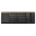 Werkstattmöbel 4-teilig Werkbank Mobilio schwarz 3964K-BLK-004 Kraftwerk